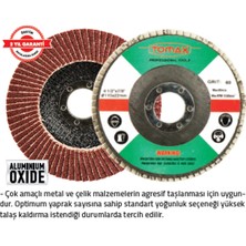 Tomax Flap Disk Zımpara 180 x 60 Kum (5 Adet)