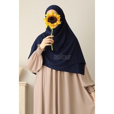 Asilnur Elif Büyük Boy Eşarp 120X120 Lacivert