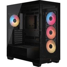 Corsair Corsaır 3500X RM850E 850W 80+Gold 3X120MM Reverse Argb 1x RS120 Arka Fanlı Temperli Camlı Siyah (CC-9900074-EU) Bilgisayar Kasası