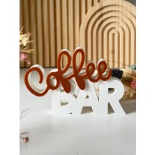 Lunera Accessories Coffee Bar Yazılı Dekoratif Obje – Modern 3D Baskı Tezgah & Mutfak Dekoru