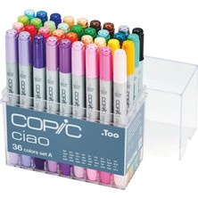 Copic Cıao A Set 36 Lı Profesyonel Çizim İçin Çift Uçlu Kalemler