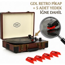GDL Retro Çanta Pikap T317B Kahverengi + 5 Adet Universal Pikap Iğnesi