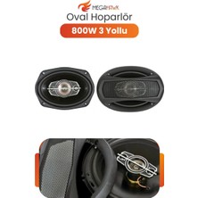 MEGAHAWK 6x9 Oto Hoparlör 800W 3 Yollu Oval Araç Içi Kapı Hoparlörü Güçlü Ses Sistemi