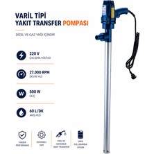 Badem10 Varil Tipi Dizel Gaz Yağı Yakıt Transfer Pompası 220V Elektrikli Akaryakıt Aktarma Pompası