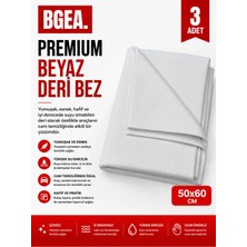 BGEA Greencar Wash Beyaz Deri Bez  50X60 3 Adet