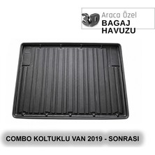 Elorcar Opel Combo Koltuklu Van 2019 - Sonrası 3D Bagaj Havuzu