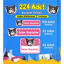 Sb Store Okul Kreş Kişiye Özel Isim Etiket Seti Kuromi Temalı - Model 684