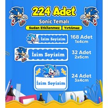 Sb Store Okul Kreş Kişiye Özel Isim Etiket Seti Sonic Temalı - Model 660