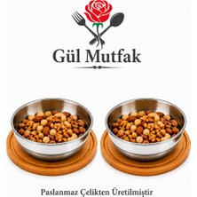 Gül Mutfak Dondurma ve Çerez Kasesi Sunumluk Çok Amaçlı 10 cm Paslanmaz Çelik 18/10