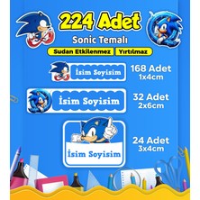 Sb Store Okul Kreş Kişiye Özel Isim Etiket Seti Sonic Temalı - Model 662
