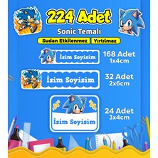 Sb Store Okul Kreş Kişiye Özel Isim Etiket Seti Sonic Temalı - Model 663