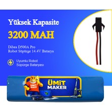 Ümit Maker Dibea D500A Pro Robot Süpürge 3200 Mah Batarya