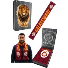 Galatasaray Orijinal Lisanslı 5 Yıldız Kırmızı Şal Atkı  Uv Kutu Hediyeli