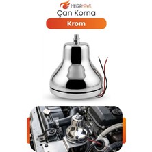 MEGAHAWK 12V Krom Çan Korna Metal Gövde Güçlü Ses Evrensel Oto Korna Dayanıklı Tekli Korna