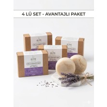 The Elite Home Katı Şampuan Lavanta Yağlı 95 gr | Bitkisel Bazlı Solid Shampoo Bar | Sülfatsız Şampuan
