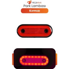 MEGAHAWK Kırmızı LED Yan Pozisyon Lambası 12-24V Reflektörlü Park Lambası