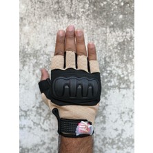 Revertech Aura Krem / Yarım Parmak - Kaymaz Avuç Içi Özellikli Motosiklet Eldiveni (Erkek)