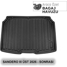 Elorcar Dacıa Sandero Iıı Üst Kademe 2026 - Sonrası 3D Bagaj Havuzu