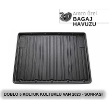 Elorcar Fıat Doblo 5 Koltuk Koltuklu Van 2023 - Sonrası 3D Bagaj Havuzu
