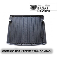 Elorcar Jeep Compass Üst Kademe 2026 - Sonrası 3D Bagaj Havuzu
