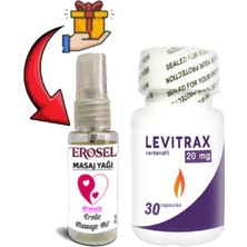 Tiklad Helsol: Levitrax Erkeklerin Performansına Özel 30LU Kapsüller + Erosel Erotikmasaj Yağı Hediye