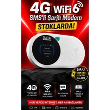 Dataforce M10 Pro Wifi 6 Sms Li Şarzlı Sim Kartlı Taşınabili Modem(Tüm Operatör Uyumlu)