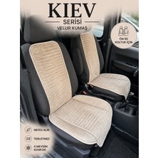 Rebols Kiev Serisi Velur Terletmez Oto Koltuk Minderi-Koltuk Koruma Kılıfı (Ön 2'li)