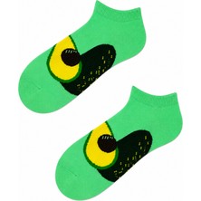 Carnaval Socks Avokado Desenli Yeşil Patik Çorap