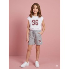 Mışıl Kids 96 Girls Team Yazılı Kız Çocuk Şort Takım