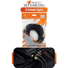 MEGAHAWK Rca Ses Kablosu 2 Erkek Uçlu Audio Interconnect Kablo Amfi Teyp Bağlantı