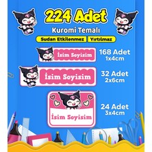 Sb Store Okul Kreş Kişiye Özel Isim Etiket Seti Kuromi Temalı - Model 688