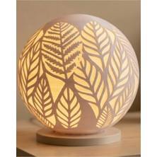 Lunera Accessories Yaprak Desenli Küre Mumluk – 3D Baskı Dekoratif Tealight Mum Tutucu