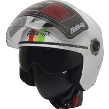 Kuzey Motor Free-M 618 Yarım Kask Italyan(Güneş Vizörlü)