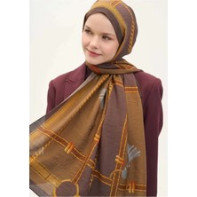 Silk Home Urban Hours Büyük Zincir Taba Mayda Şal 190X73