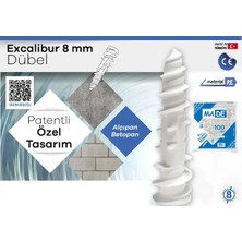 Made Excalibur Dübel 8 mm (100'LÜ Paket)