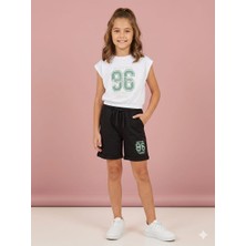 Mışıl Kids 96 Girls Team Yazılı Kız Çocuk Şort Takım