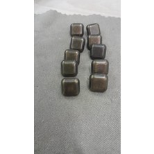 Antık Sarı Kaplama Metal Düğme 17 Boy 10 mm