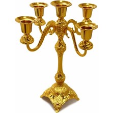 Raşha Collection 5 Kollu Orta Boy Şamdan