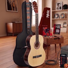 Midex MGX-200NT-EQ Ekolayzerli Profesyonel Elektro Klasik Gitar Seti Natural 4/4 Üst Segment