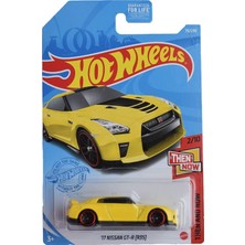 Hot Wheels - '17 Nissan Gt-R (R35) Sarı - Yurt Dışı Uzun Kartonet - GTB34 (1/64)