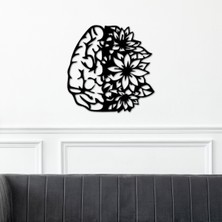 To Design Lab Psikolog - Psikiyatri  Temalı Beyin ve Çiçek Dekoratif Tablo