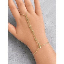 Nur Atelier Gold Topcuklu Kararmaz Paslanmaz Çelik Şahmeran