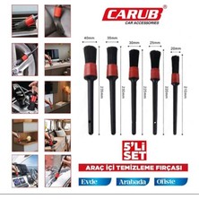 Power Tuning Araç Içi Temizleme Fırçası Detaylı 5’li Fırça Seti