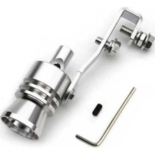 Universal Üniversal Egzoz Islık Aparatı Egzoz Ucu Turbo Sesi Large 29 mm Krom