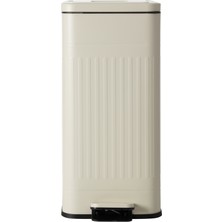 Mudo Home Boho Vıntage Çöp Kovası Ekru 30 Lt
