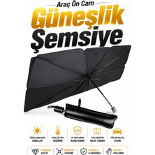 CoverZone Araç Ön Cam Güneşlik Şemsiye Katlanabilir Oto Güneş Koruyucu Uv Engelleyici Isı Yansıtıcı Araç Içi Güneşlik Şemsiye Kompakt Taşıma Kılıflı Otomobil Güneş Perdesi | Ag-87