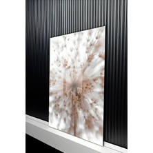 KutuTR Modern Soyut Karahindiba Temalı Temperli Cam Tablo 50X70 cm 2d Uv Baskı - YCT249
