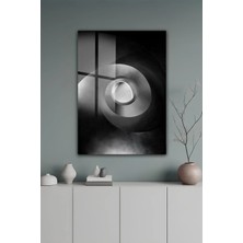 KutuTR Modern Mimari Spiral Merdiven Tasarımlı Temperli Cam Tablo 2d Uv Baskı - YCT440