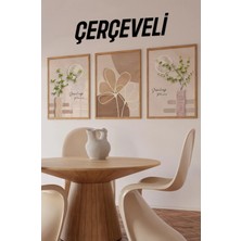 KutuTR 🌿 Smiling Flower 3’lü Çerçeveli Tablo Seti CRV1062