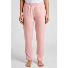 Hadiora Kadın Pudra Yıldız Desenli Bambu Pijama Alt